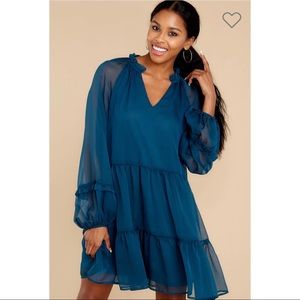 Red Dress Dare to Remember Teal Dress by Aura